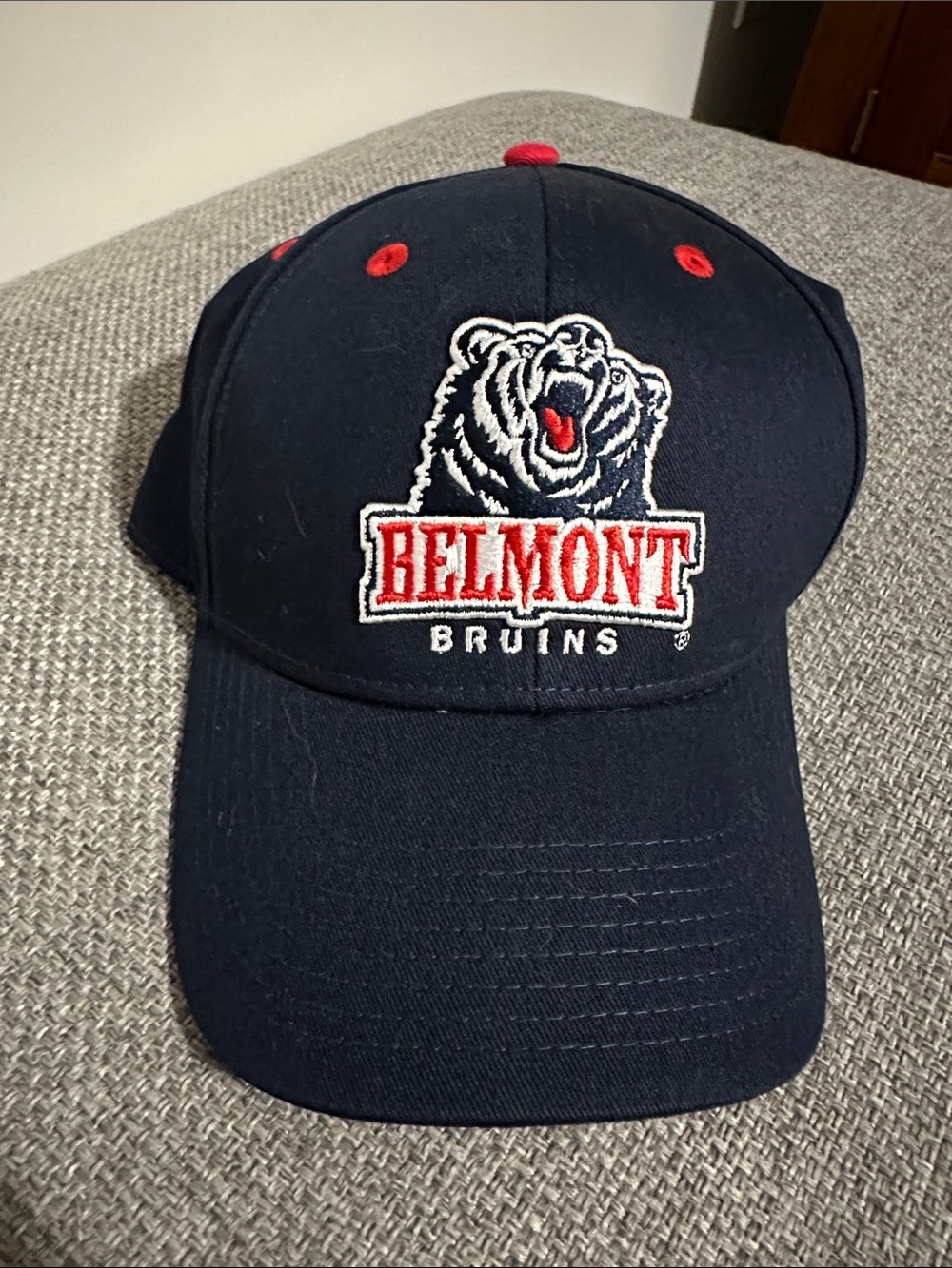 Champion Belmont Bruins Navy and Red Baseball Cap